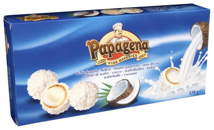 Papagena-Kuličky plněné kokos.krém.120g Papagena-Kuličky plněné kokos.krém.120g - Delikatesy, dárky Čokolády, bonbony, sladkosti