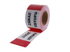 Páska varovací 80 mmx250 m ZÁKAZ VSTUPU červeno-bílá (balení 8 ks)