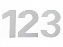 Číslo domovní "2" 120 mm nerez