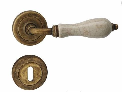 Kování rozetové ANTIK-R klika/klika klíč bronz - Kliky, okenní a dveřní kování, panty Kování dveřní Kování dveřní mezip. bronz, čni