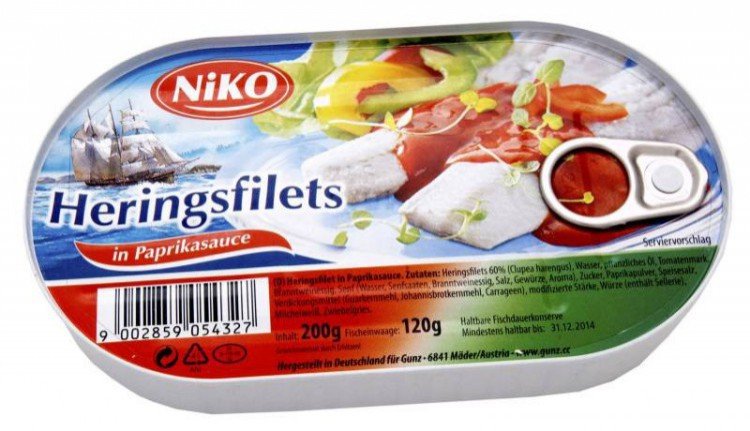 Filety sledí s paprikovou omáčkou 200 g  Nico