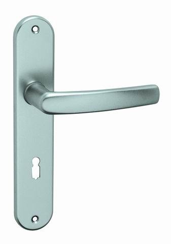Kování interiérové MIRA klika/klika 90 mm vložka nerezový elox F9 Kování interiérové MIRA klika/klika 90 mm vložka nerezový elox F9 - Kliky, okenní a dveřní kování, panty Kování dveřní Kování dveřní mezip. chrom, nikl, nerez