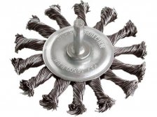 Kartáč okružní copánkový 75 mm vlnitý drát 0,3 mm, stopka 6 mm