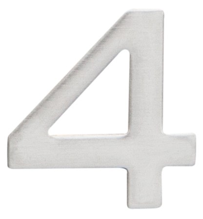 Číslice "4" 25 mm nalepovací nerez IN - Kliky, okenní a dveřní kování, panty Kování domovní a doplňky Číslice, písmena