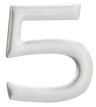 Číslice "5" 25 mm nalepovací nerez IN - Kliky, okenní a dveřní kování, panty Kování domovní a doplňky Číslice, písmena