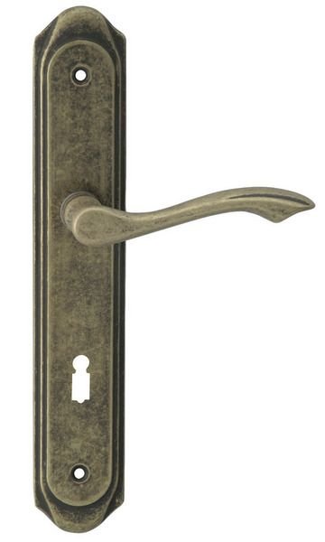 Kování interiérové RUSTIK klika/klika 72 mm WC bronz - Kliky, okenní a dveřní kování, panty Kování dveřní Kování dveřní mezip. bronz, čni