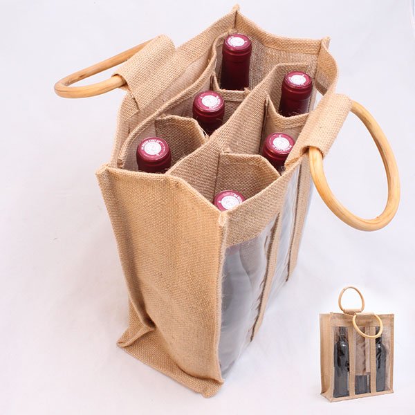 Taška na 6 lahví-stojací JUTA X6B-T - Obaly na víno, příslušenství Obaly a stojany na víno