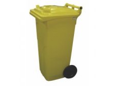 Nádoba plastová - popelnice 120 l žlutá 0004-4 (15306)