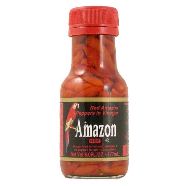Amazon červené amazonské papričky v kys.nálevu 177ml Amazon červené amazonské papričky v kys.nálevu 177ml - Delikatesy, dárky Delikatesy