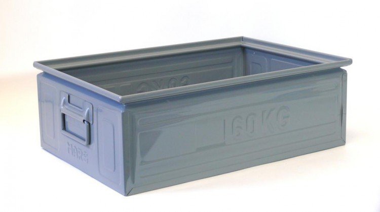 Bedna ukládací rovná 63 kg 400 x 600 x 200 mm šedá RAL 7037 Bedna ukládací rovná 63 kg 400 x 600 x 200 mm šedá RAL 7037 - Vybavení pro dům a domácnost Schránky, pokladny, skříňky Bedny, boxy ukládací, skříňky