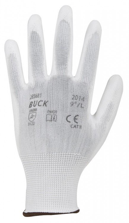 Rukavice BUCK A9003/XS bílé (6) (balení 12x pár) - Pomůcky ochranné a úklidové Pomůcky ochranné Rukavice pracovní