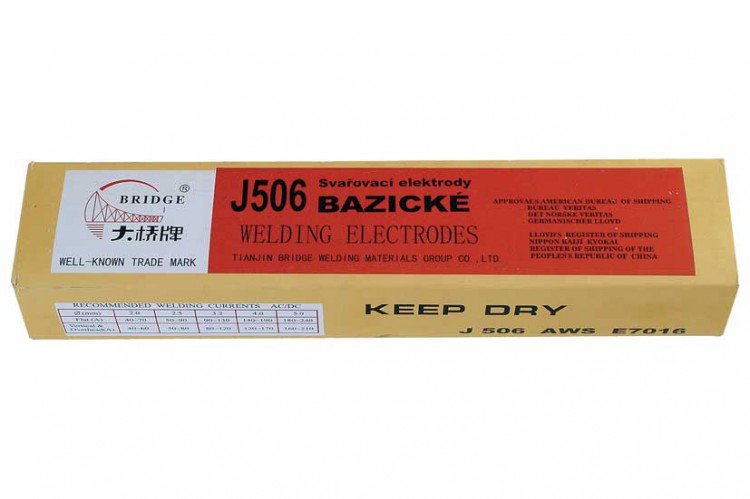 Elektrody basické J506/2,5 x 300/2,5 kg (M.J. kg)