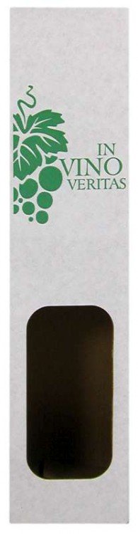 Karton na 1 lahev bílý s potiskem IN VINO VERITAS - Obaly na víno, příslušenství Obaly a stojany na víno