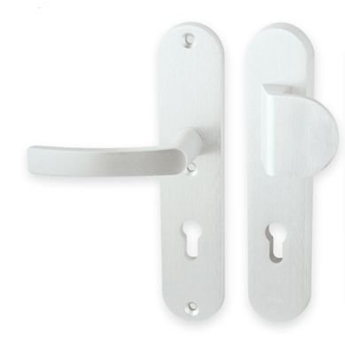 Kování bezpečnostní BETA LINIA klika/madlo 90 mm vložka stříbrný elox F1 - Kliky, okenní a dveřní kování, panty Kování dveřní Kování dveřní bezpečnostní