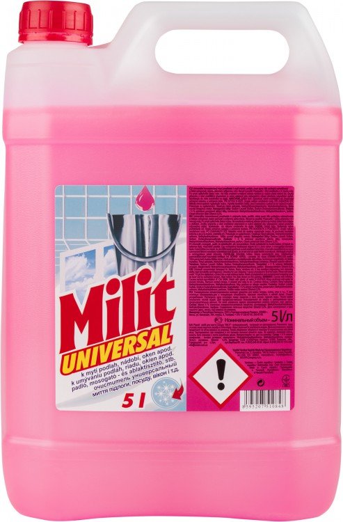 Milit čistič universal 5l růžový - 5456 - Vybavení pro dům a domácnost Mycí a kosmetické prostředky