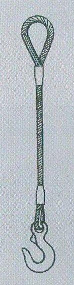 Oko-hák lanový pr.26mm, M32, délka lana 4m