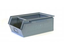 Bedna ukládací zkosená 40 kg 300 x 400 x 300 mm šedá RAL 7037