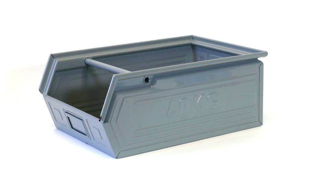 Bedna ukládací zkosená 40 kg 300 x 400 x 300 mm šedá RAL 7037 Bedna ukládací zkosená 40 kg 300 x 400 x 300 mm šedá RAL 7037 - Vybavení pro dům a domácnost Schránky, pokladny, skříňky Bedny, boxy ukládací, skříňky