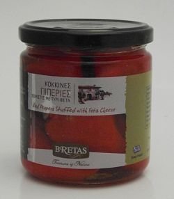 Papričky červené plněné sýrem v oleji 210 g
