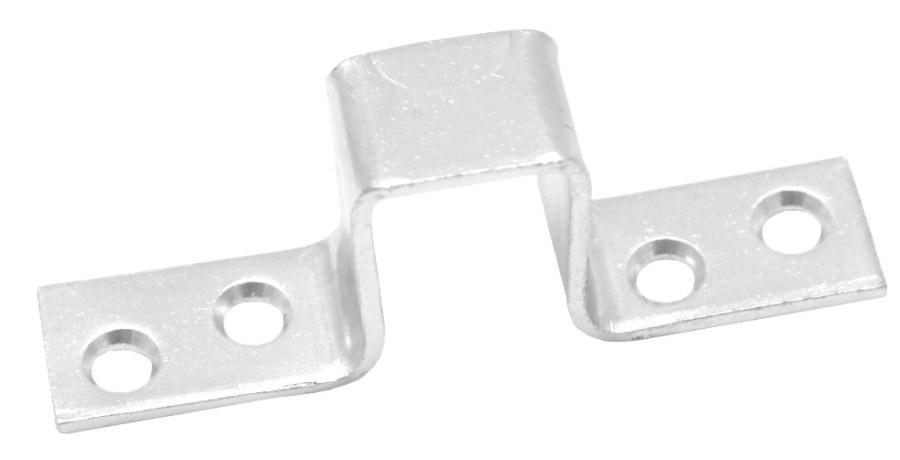 Skoba okenní 25 mm, lak bílá RAL9010 - pouze zakázkově od 500ks !!! - Kliky, okenní a dveřní kování, panty Kování okenní Obrtlíky, skoby, okenní přísl.