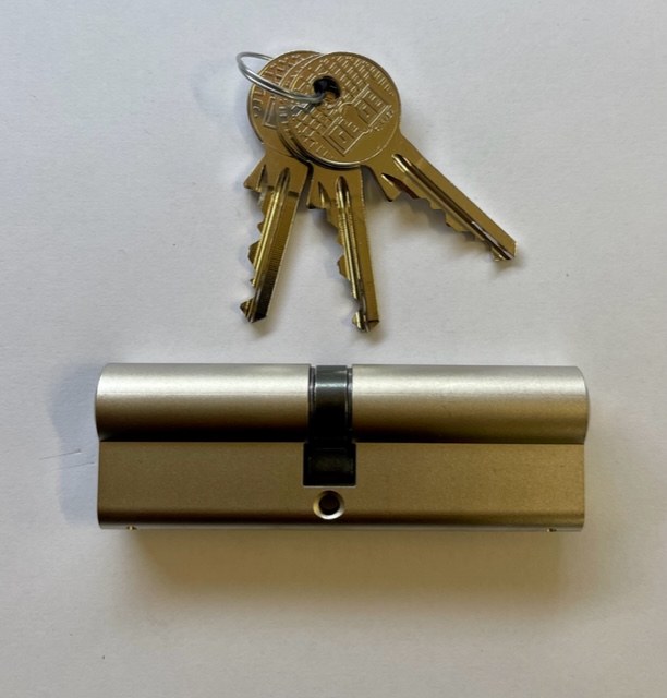 Vložka bezpečnostní KB P001 DZ. 45+50 3kl.nikl - Vložky,zámky,klíče,frézky Vložky cylindrické Vložky bezpečnostní