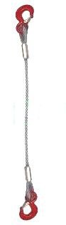 Hák-hák lanový pr.10mm, 2m - Zavírače, zvedací a vázací technika Vázací technika Závěsy zvedací, karabiny, šekly