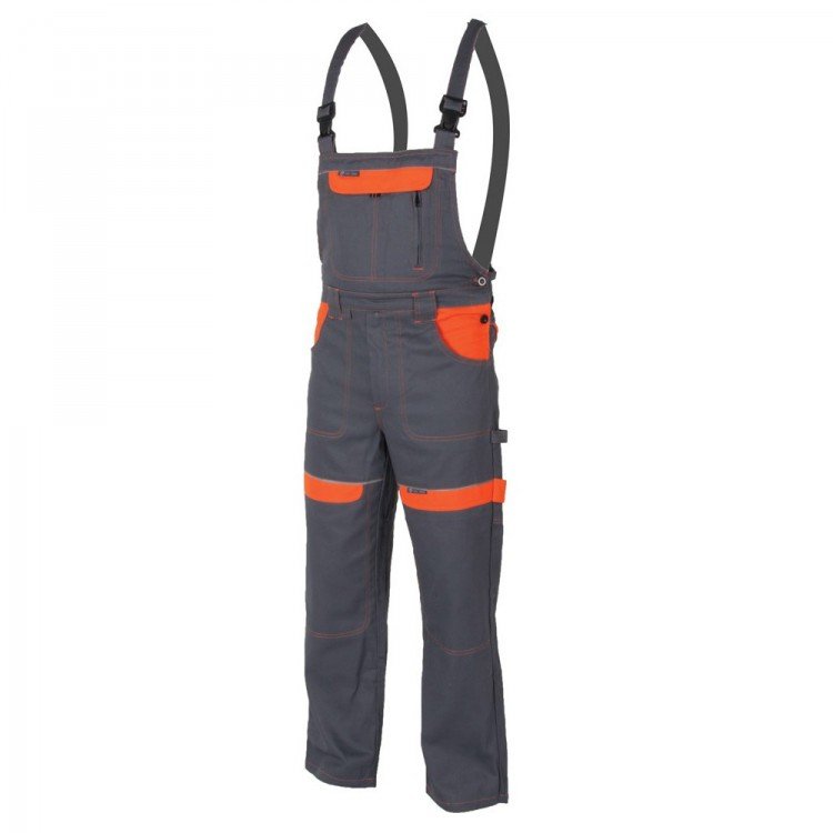Kalhoty s laclem šedo-oranžové vel. 52 H8408 - Pomůcky ochranné a úklidové Pomůcky ochranné Oděvy, bundy, kalhoty, obleky