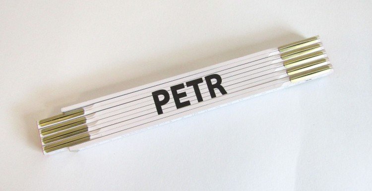 Metr skládací 2 m PETR (PROFI, bílý, dřevěný)