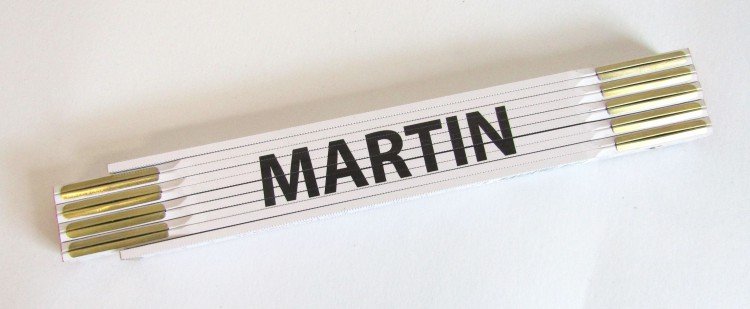 Metr skládací 2 m MARTIN (PROFI, bílý, dřevěný)