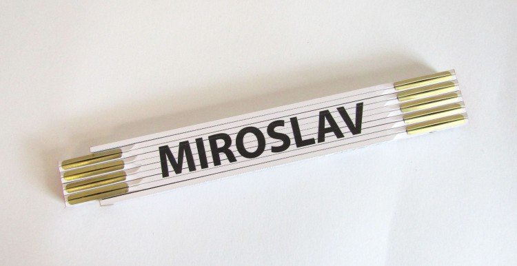 Metr skládací 2 m MIROSLAV (PROFI, bílý, dřevěný)
