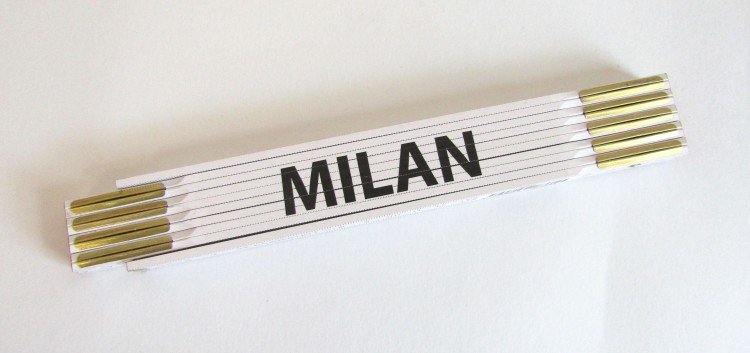 Metr skládací 2 m MILAN (PROFI, bílý, dřevěný)