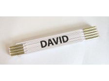 Metr skládací 2 m DAVID (PROFI, bílý, dřevěný)