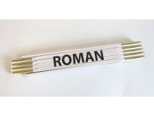 Metr skládací 2 m ROMAN (PROFI, bílý, dřevěný)