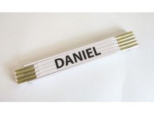 Metr skládací 2 m DANIEL (PROFI, bílý, dřevěný)