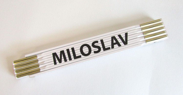 Metr skládací 2 m MILOSLAV (PROFI, bílý, dřevěný)