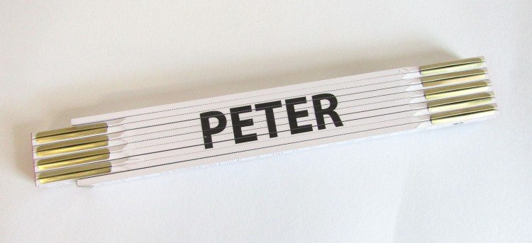 Metr skládací 2 m PETER (PROFI, bílý, dřevěný) - Nářadí ruční a elektrické, měřidla Měřidla Metry skládací