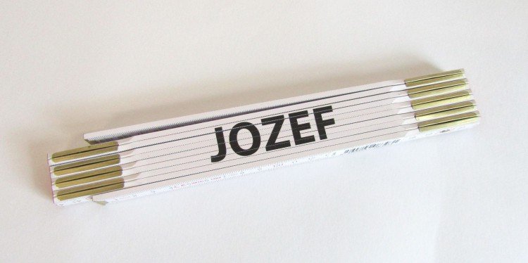 Metr skládací 2 m JOZEF (PROFI, bílý, dřevěný)