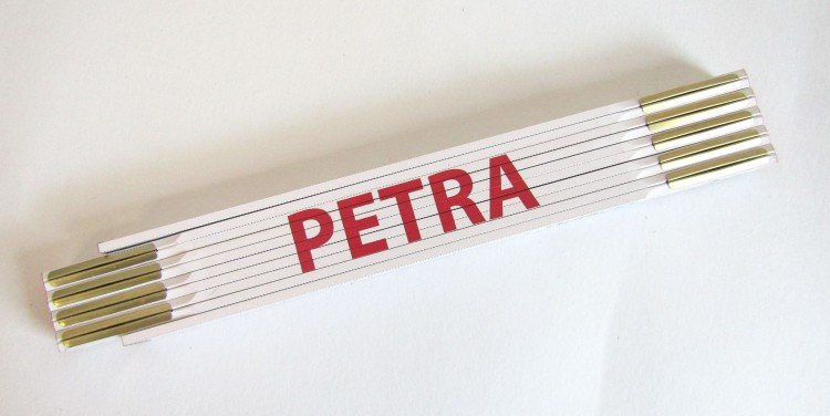 Metr skládací 2 m PETRA (PROFI, bílý, dřevěný)