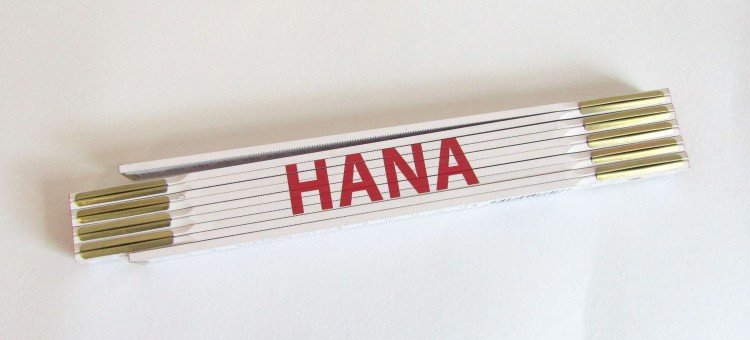Metr skládací 2 m HANA (PROFI, bílý, dřevěný)