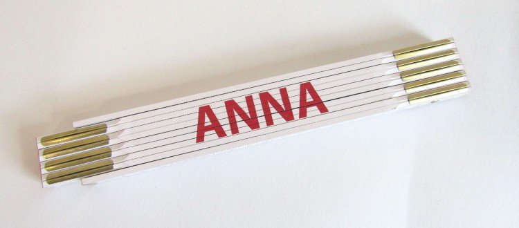 Metr skládací 2 m ANNA (PROFI, bílý, dřevěný)