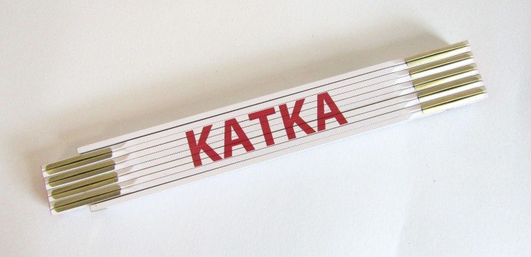 Metr skládací 2 m KATKA (PROFI, bílý, dřevěný)