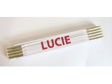 Metr skládací 2 m LUCIE (PROFI, bílý, dřevěný)