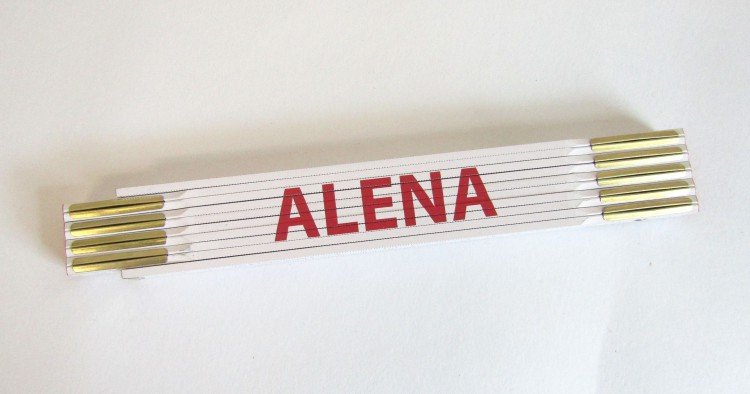 Metr skládací 2 m ALENA (PROFI, bílý, dřevěný) - Nářadí ruční a elektrické, měřidla Měřidla Metry skládací