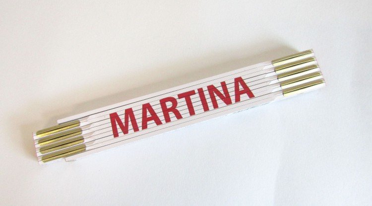 Metr skládací 2 m MARTINA (PROFI, bílý, dřevěný)
