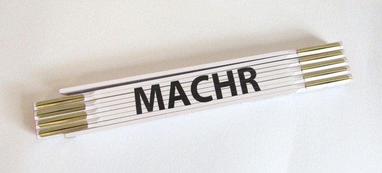 Metr skládací 2 m MACHR (PROFI, bílý, dřevěný)