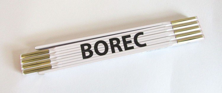 Metr skládací 2 m BOREC (PROFI, bílý, dřevěný) - Nářadí ruční a elektrické, měřidla Měřidla Metry skládací