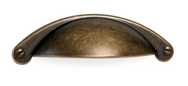 Úchytka 1761-103 ZN10, mušle, 64 mm, staromosaz