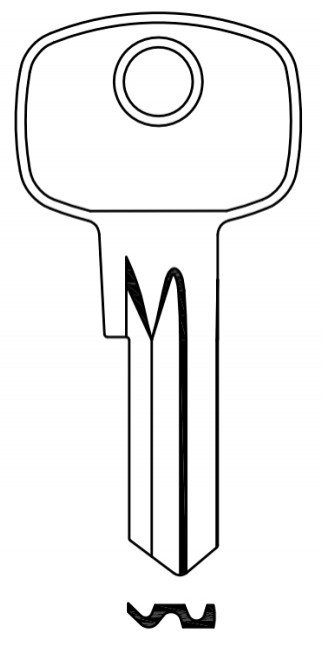 Klíč CE41 (JMA00009) - Vložky,zámky,klíče,frézky Klíče odlitky Klíče cylindrické