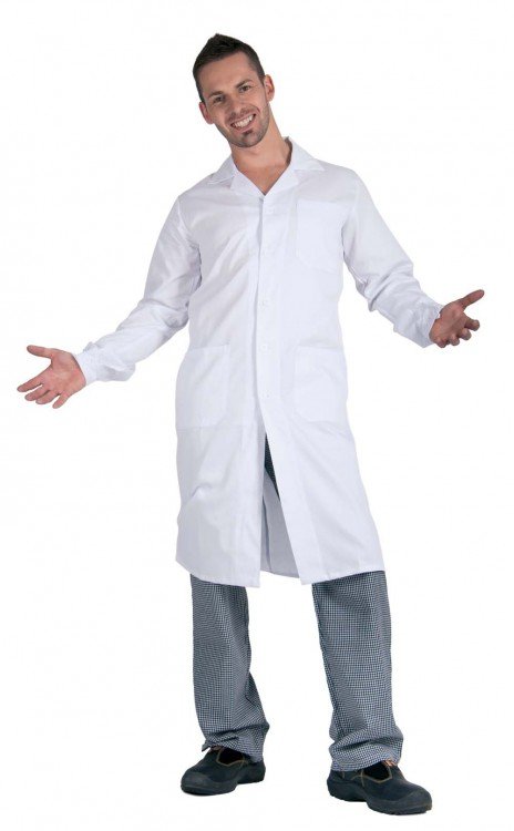 Plášť FERN pánský velikost 50 dlouhý rukáv bílá - Pomůcky ochranné a úklidové Pomůcky ochranné Oděvy, bundy, kalhoty, obleky