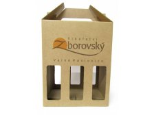 Krabička na víno 0152 x 0102 x 0190 3BHV na 6 ks lahviček 0,187l